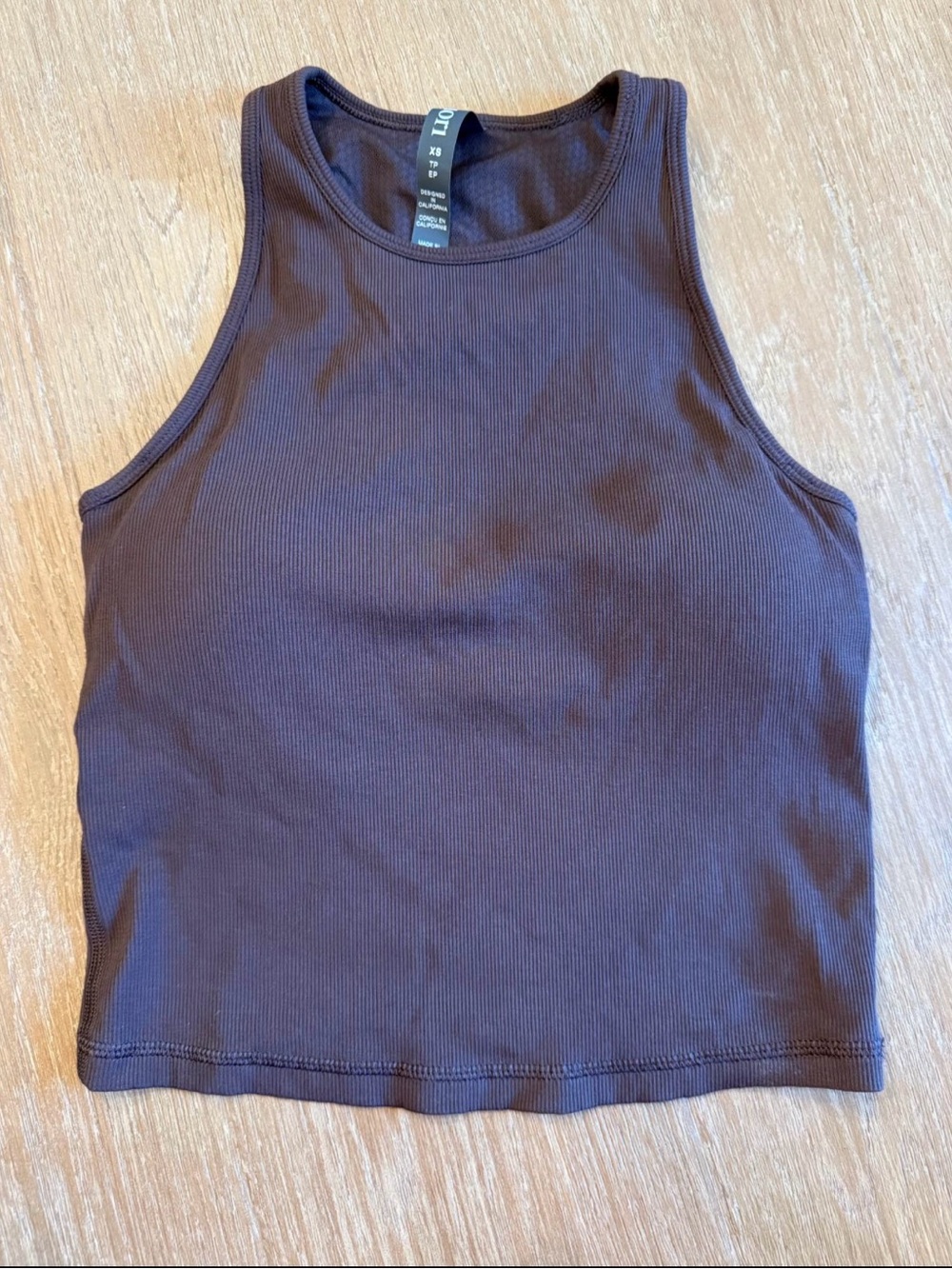 Vuori Chocolate Brown Ribbed Tank Top - Women's